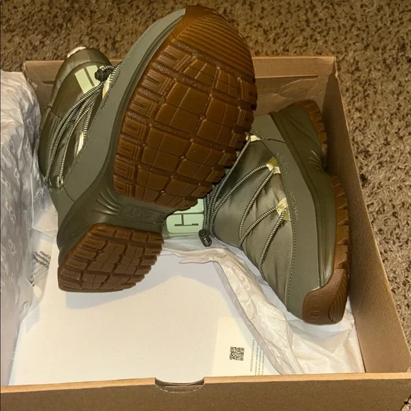 UGG Sage Green Puffer Boots - Picture 3 of 7